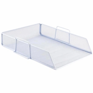 Лоток для паперів Axent горизонтальний 80x280x340мм металевий, Білий (2123-21-A) изображение 1