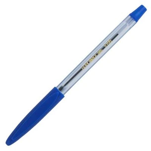 Ручка кулькова Buromax non-retractable JOBMAX, rubber grip, blue (BM.8100-01) зображення 1