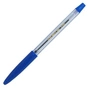 Ручка шариковая Buromax non-retractable JOBMAX, rubber grip, blue (BM.8100-01) - уменьшенное изображение 1