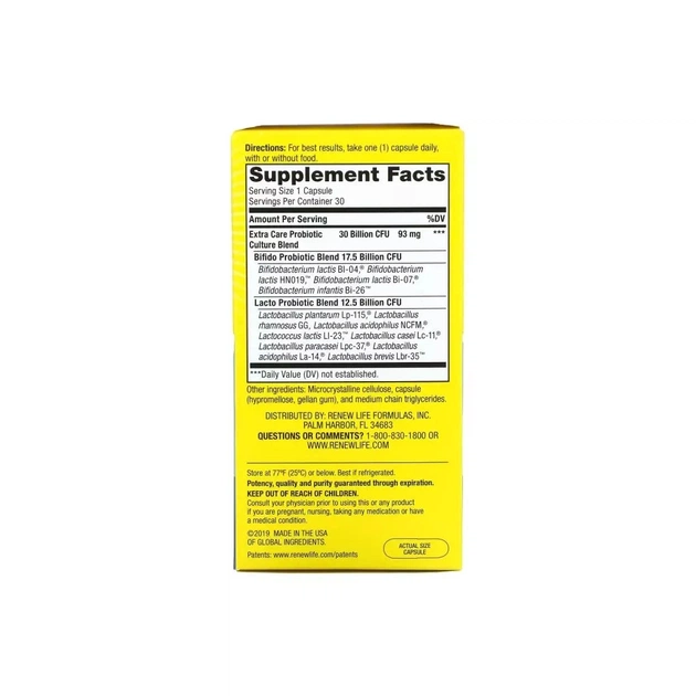 Пробіотики Renew Life 30 мільярдів КУО, Ultimate Flora Extra Care Probiotic (REN-15862) - зображення 2