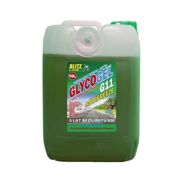 Антифриз BioLine Poland Glycogel G11 ready-mix -37°C зел, 10л (173227) - зображення 1