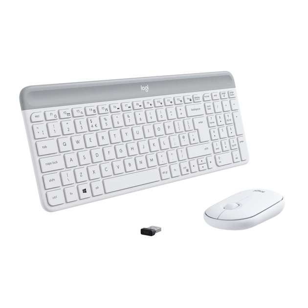 Комплект Logitech MK470 Slim Wireless UA Off-White (920-009205) - изображение 1