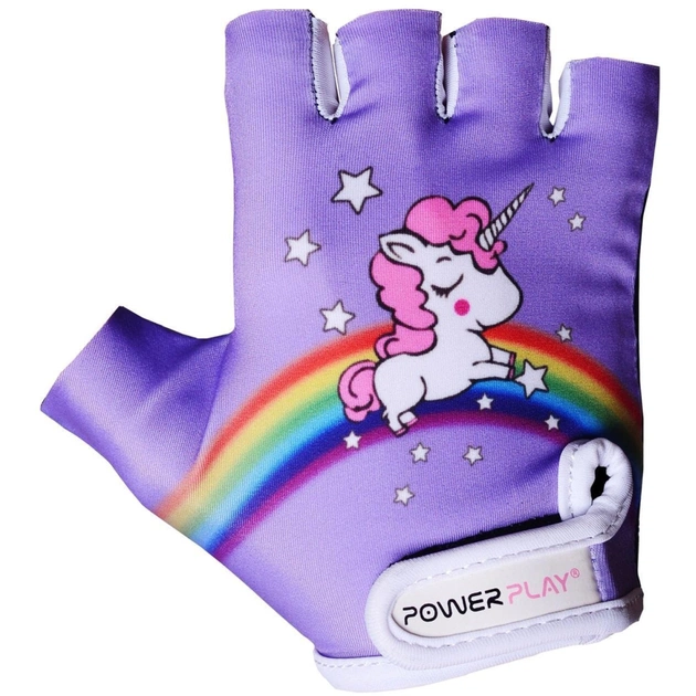 Велорукавиці PowerPlay 001 Єдиноріг Фіолетові 2XS (001_Purple_2XS) - picture 2