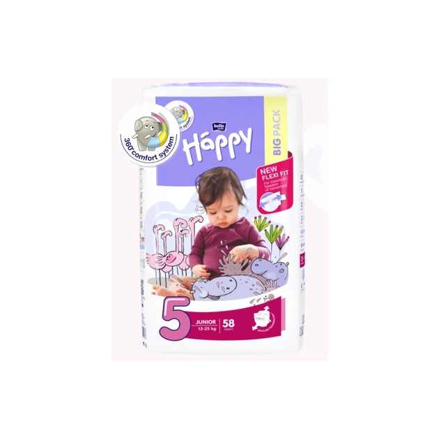 Підгузки Bella Baby Happy Junior 12-25 кг 58 шт (5900516601133) - изображение 1