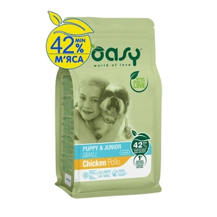 Сухий корм для собак OASY LIFESTAGE Puppy&Junior Small курка 1 кг (8053017348780) зображення 1