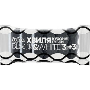 Губки кухонні Добра Господарочка B&W Хвиля 6 шт. (4820086522120) зображення 1