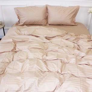 Постільна білизна MirSon SatinStripe 30-0004Cream 220х240 King Size (2200005248638) зображення 1