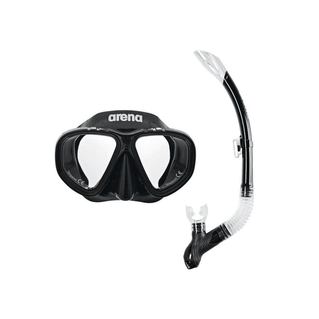 Набір для плавання Arena Premium Snorkeling Set JR 002019-505 маска і трубка чорний Діт OSFM (3468336174371) - picture 1