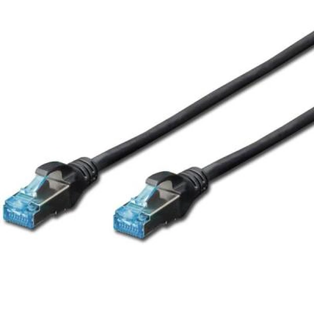 Патч-корд 3м, SF-UTP, cat.5e, AWG 26/7, black Digitus (DK-1531-030/BL) - изображение 1