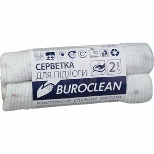 Ганчірка для підлоги Buroclean 50х50 см біла 2 шт. (4823078915283) зображення 1