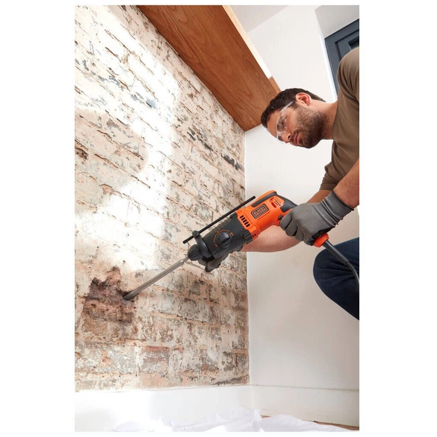 Перфоратор Black&Decker SDS-Plus, 650 Вт, 1.6 Дж, 3 режими, кейс, 3.57 кг (BEHS01) - зображення 9