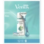 Набір косметики Gillette Станок для гоління Venus Smooth + 2 змінних леза + Гель для гоління Satin Care Алое Вера 75 мл (8700216077217) - зменшене зображення 2