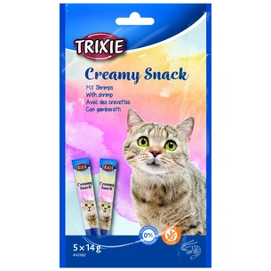 Ласощі для котів Trixie Creamy Snacks креветки 5х14 г (4011905426822) зображення 1