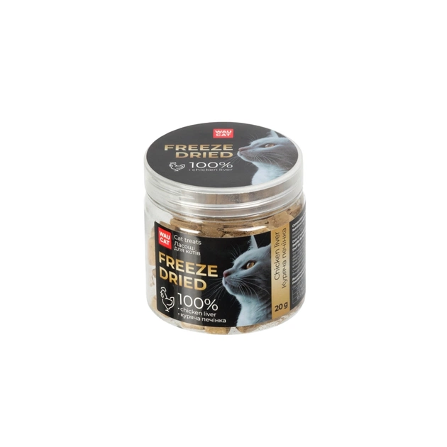Ласощі для котів Waucat Treats Freeze dried Куряча печінка 20 г (2005) - зображення 1