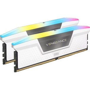Модуль пам'яті для комп'ютера DDR5 32GB (2x16GB) 6000 MHz Vengeance RGB White Corsair (CMH32GX5M2B6000C40W) зображення 1