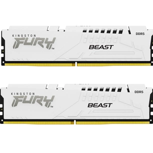 Модуль пам'яті для комп'ютера DDR5 64GB (2x32GB) 6000 MHz Beast White Kingston Fury (ex.HyperX) (KF560C36BWEK2-64) зображення 1