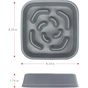 Посуд для собак Dexas Миска Slow Maze Feeder квадратна для повільного годування 960 мл світло-сіра (0084297309923) - зменшене зображення 3