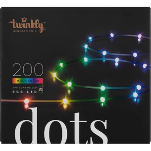 Гірлянда Twinkly Smart LED Dots Lights RGB 200 Gen II, IP44, 10м, прозорий (TWD200STP-BEU) зображення 1