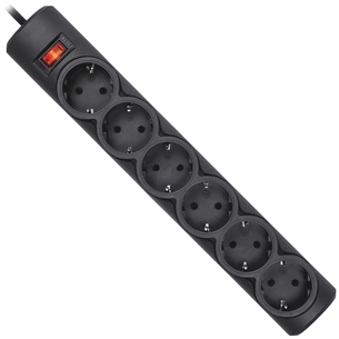 Мережевий фільтр живлення Defender 153, 3 m, 6 роз, black (99495) зображення 1