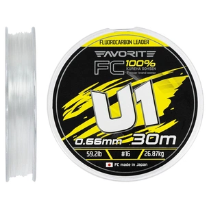Флюорокарбон Favorite U1 FC 30m 16/0.66mm 59.2lb/26.87kg (1693.12.24) зображення 1