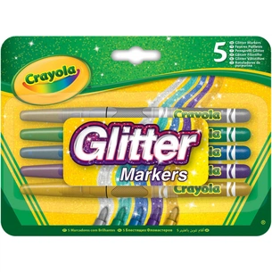 Фломастери Crayola Набір з блискітками 5 шт (256354.012) зображення 1