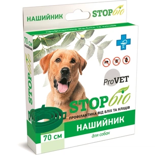 Нашийник для тварин ProVET СТОП БІО репелентний від зовнішніх паразитів для собак 70 см (4820150201173) изображение 1