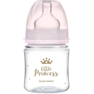 Пляшечка для годування Canpol babies Royal Baby з широким отвором 120 мл Рожева (35/233_pin) зображення 1