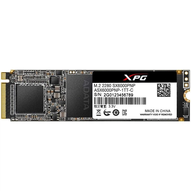 Накопичувач SSD M.2 2280 1TB ADATA (ASX6000PNP-1TT-C) - изображение 1