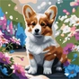 Картина по номерам Santi Малюк коргі 40х40 см (954779) - зменшене зображення 1