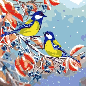 Картина по номерам Santi Українські синички 40*40 см (954411) зображення 1