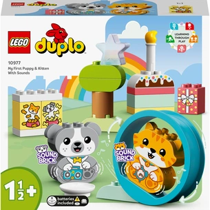 Конструктор LEGO DUPLO My First Моє перше цуценя та кошеня зі звуками 22 деталі (10977) зображення 1