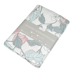 Постільна білизна Home Line Весняний Вечір сіро-бежевий бязь полуторна (168342) зображення 1