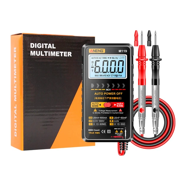 Цифровий мультиметр ANENG M119, V, A, R, C, T, F, функція hFE (M119) - picture 4