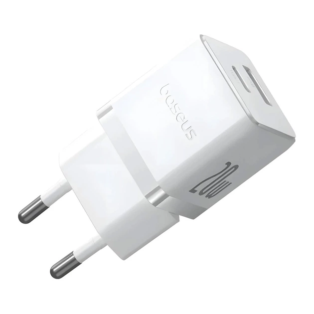 Зарядний пристрій Baseus 1xUSB-C 20W + 1xUSB white + cable USB-C to USB-C 60W 1.0m (P10111608213-01) - picture 4