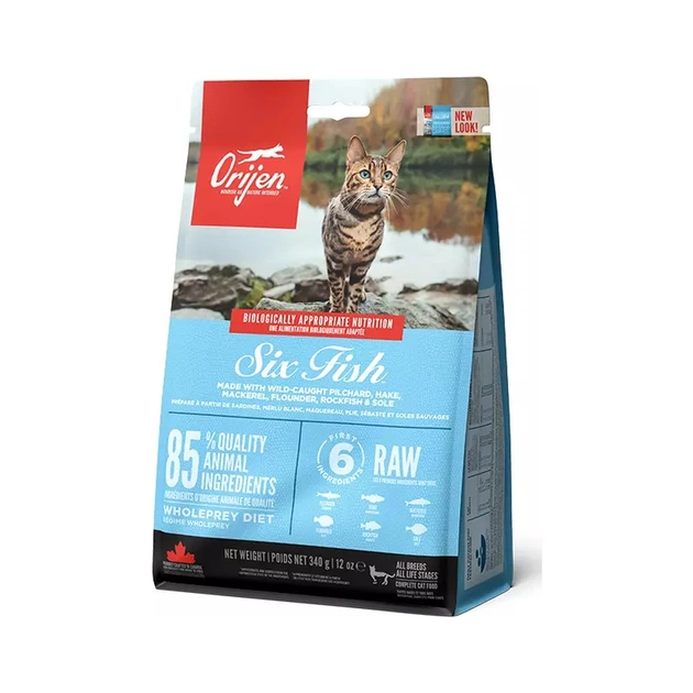 Сухой корм для кошек Orijen 6 Fish Cat&kitten 1.8 кг (0064992281182) - изображение 1