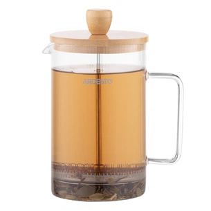 Френч-прес Ardesto Midori, 800мл, боросилікатне скло, бамбук, прозорий (AR1009WL) зображення 1