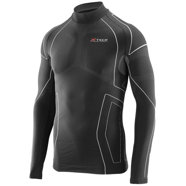 Термокофта X-Tech Maglia Race 3 Munica Lunga lupetto Nero L/XL (Maglia_Race3_Lupetto_L/XL) - зображення 1