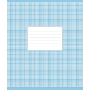 Зошит Школярик Блакитна шотландка 24 аркуша лінія (024-2578L) зображення 1