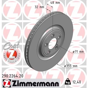 Гальмівний диск ZIMMERMANN 290.2264.20 зображення 1