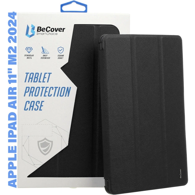 Чохол до планшета BeCover Tri Fold Hard TPU Apple iPad Air 11" M2/M3 (2024/2025) Black (711400) - зображення 1