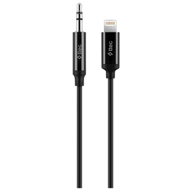 Кабель Ttec 3.5 мм - Lightning (M/M), 1 м, Black (2DK42S) - изображение 1