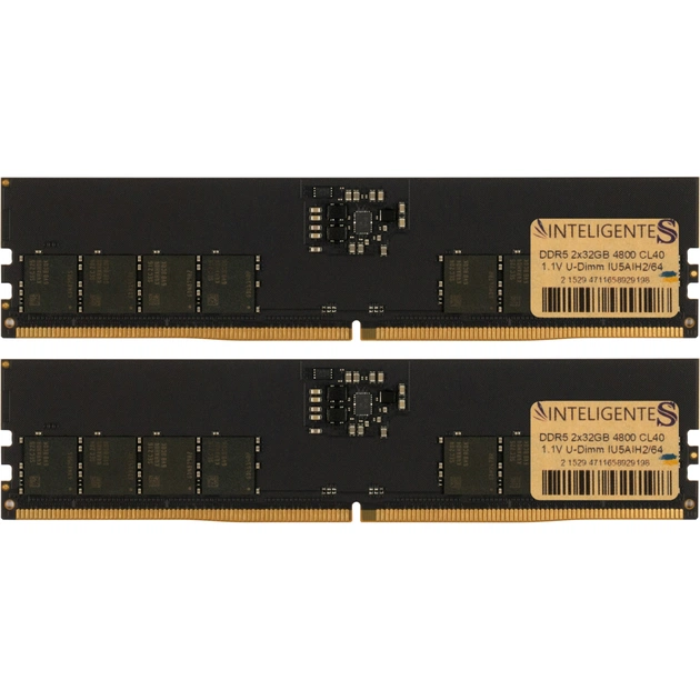Модуль пам'яті для комп'ютера DDR5 64GB (2x32GB) 4800 MHz INTELIGENTES (IU5AIH2/64) - зображення 1