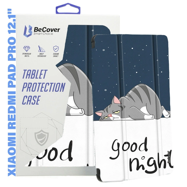 Чехол для планшета BeCover Smart Case Xiaomi Redmi Pad Pro 12.1'' Good Night (711301) - изображение 1
