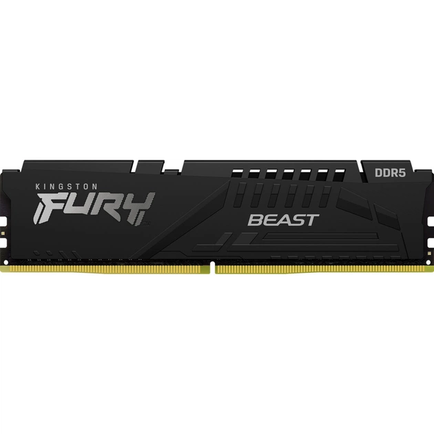 Модуль памяти для компьютера DDR5 8GB 5200 MHz Beast Black Kingston Fury (ex.HyperX) (KF552C40BB-8) - изображение 1