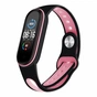 Ремінець до фітнес браслета BeCover Sport Style для Xiaomi Mi Smart Band 5 Black-Pink (705167) - уменьшенное изображение 1