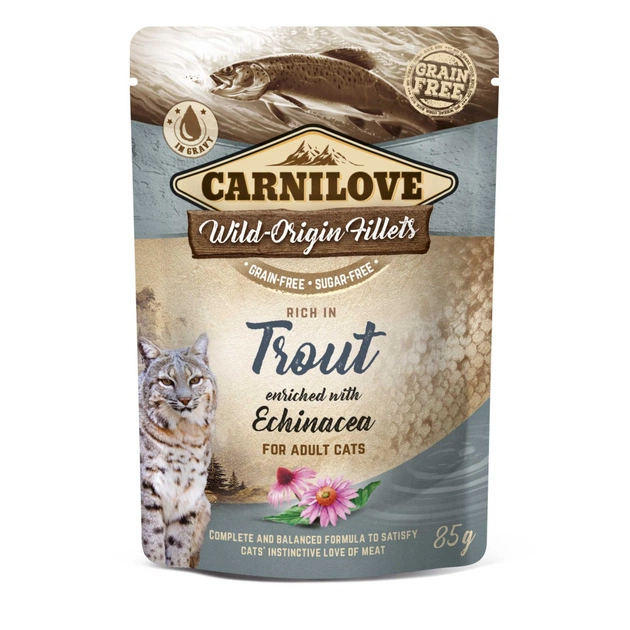 Влажный корм для кошек Carnilove форель и эхинацея (8595602537570) - изображение 1