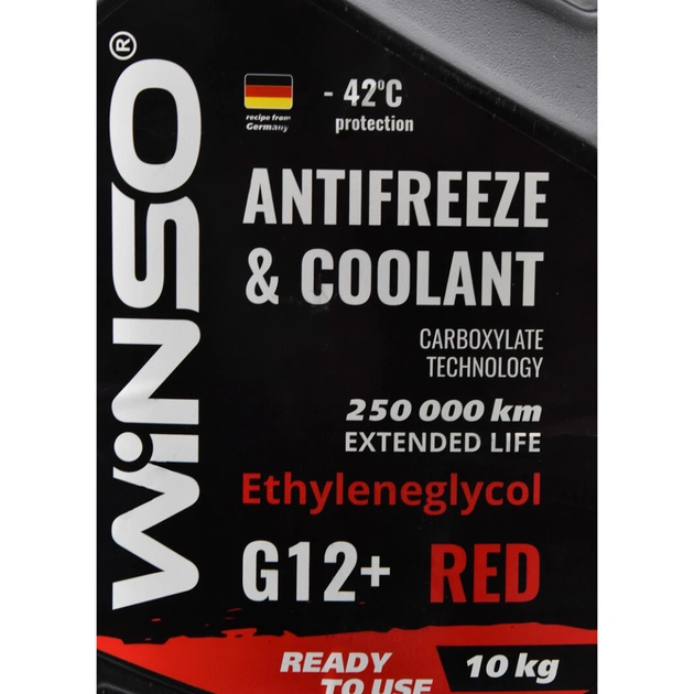 Антифриз WINSO COOLANT WINSO RED G12+ 10kg (881050) - зображення 2