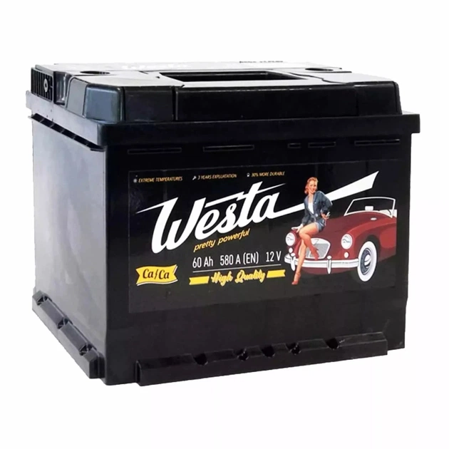 Аккумулятор автомобильный Westa 6CT-60 А (1) Pretty Powerful - изображение 1