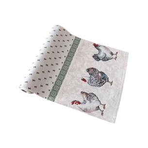 Доріжка на стіл Прованс гобеленова Курочки 140х40 см (4823093438361) зображення 1