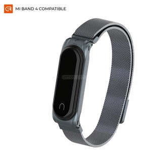 Ремінець до фітнес браслета Armorstandart Milanese Magnetic Band для Xiaomi Mi Band 4/3 Dark Grey (ARM55200) зображення 1